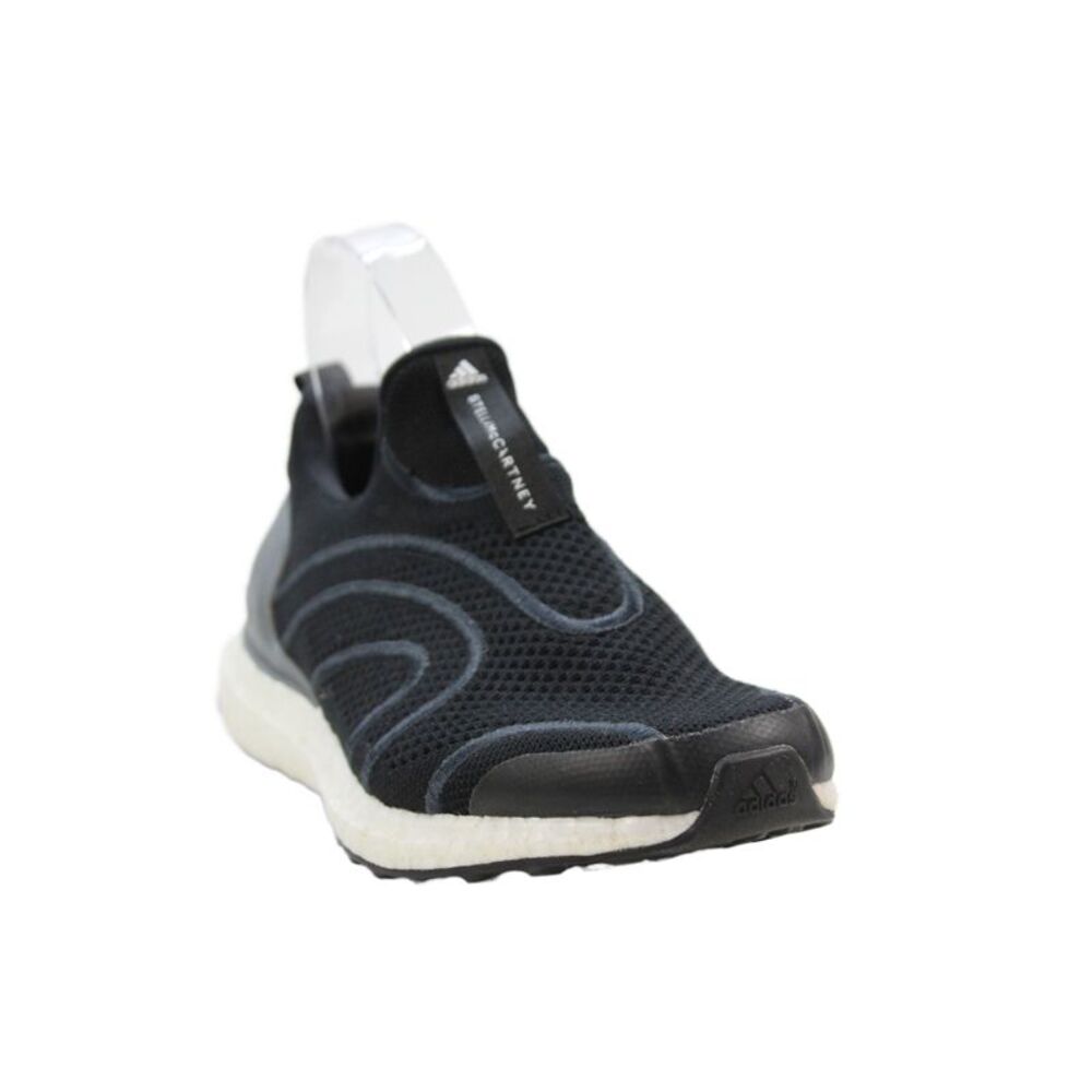 Adidas by Stella McCartney Womens Slip On Logo Knit Running Sneakers Black 8